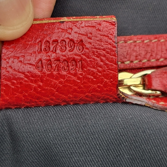 Gucci GG Canvas Jolicoeur Tote Bag Red Blue Sherry Line w/COA..*RARE* - Picture 12 of 17